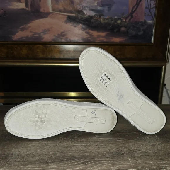 Michael Kors Women's Sparkling Rose Gold Loafers - Picture 7 of 9